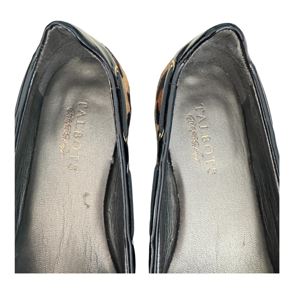 Talbots Iveley Leopard Print Driving Moccasins Shoes Calf Hair Leather Size 7.5 - Picture 4 of 14